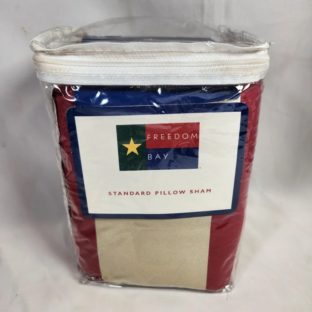 vintage Freedom Bay Standard Pillow Sham AMERICAN KHAKI‎ STAR 20